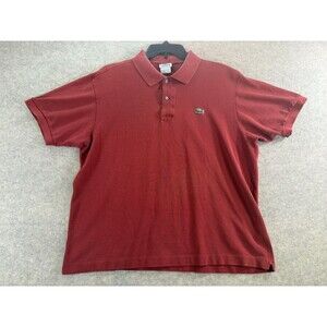 Lacoste Polo Mens Burnt Orange Size 6 XL Extra Large France 100% Cotton Classic